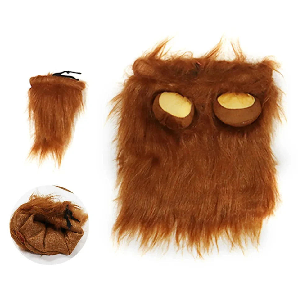 Dog Cosplay Lion Mane For Dog Costumes, Realistic Lion Wig
