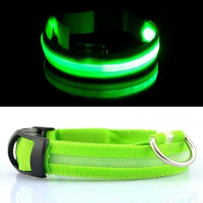LED Dog Collar Nylon Glow in the Dark – Flashing Safety Pet Accessory for Dogs