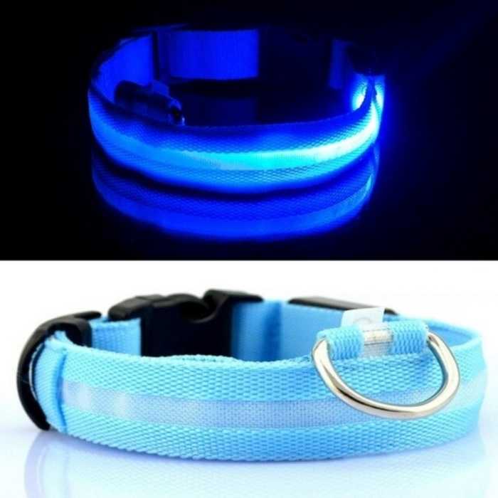 LED Dog Collar Nylon Glow in the Dark – Flashing Safety Pet Accessory for Dogs
