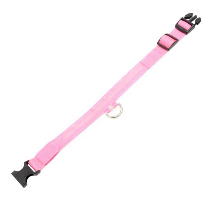 LED Dog Collar Nylon Glow in the Dark – Flashing Safety Pet Accessory for Dogs