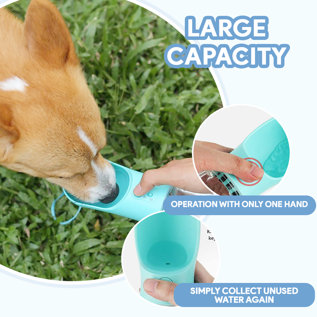 Portable Dog Water Bottle – Durable Travel Bowl for Small & Large Dogs, Leakproof