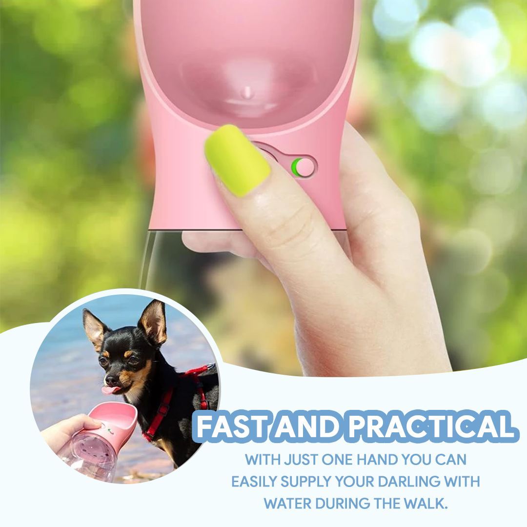 Portable Dog Water Bottle – Durable Travel Bowl for Small & Large Dogs, Leakproof