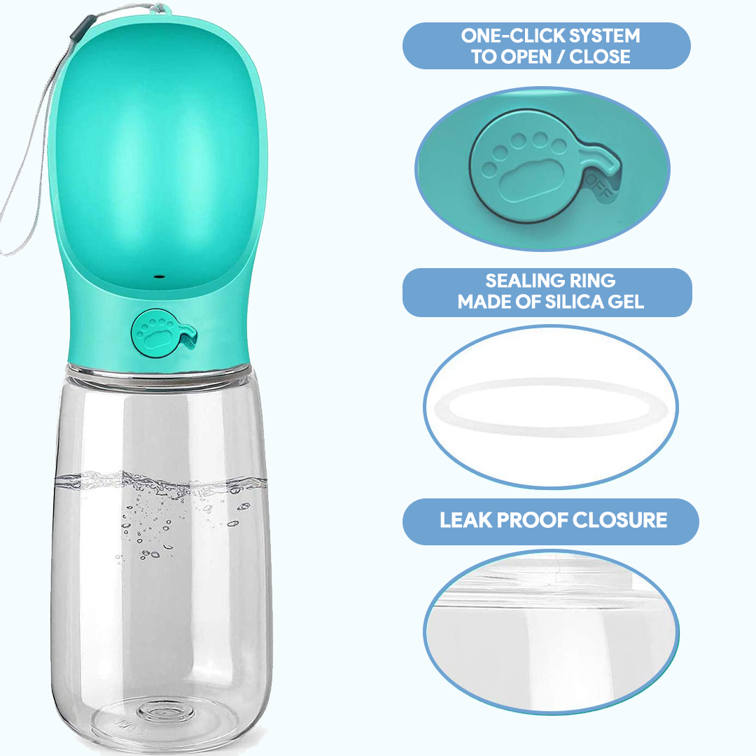 Portable Dog Water Bottle – Durable Travel Bowl for Small & Large Dogs, Leakproof
