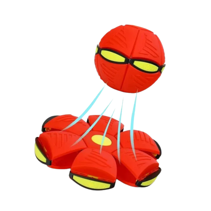 Flying Saucer Bouncing Ball – Durable Elastic Dog Toy for Outdoor Exercise & Family Fun