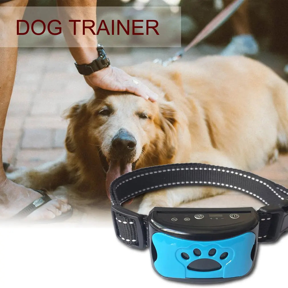 Anti-Bark Dog Collar – Rechargeable Electric Training Device with Vibration