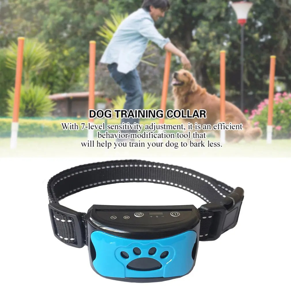 Anti-Bark Dog Collar – Rechargeable Electric Training Device with Vibration