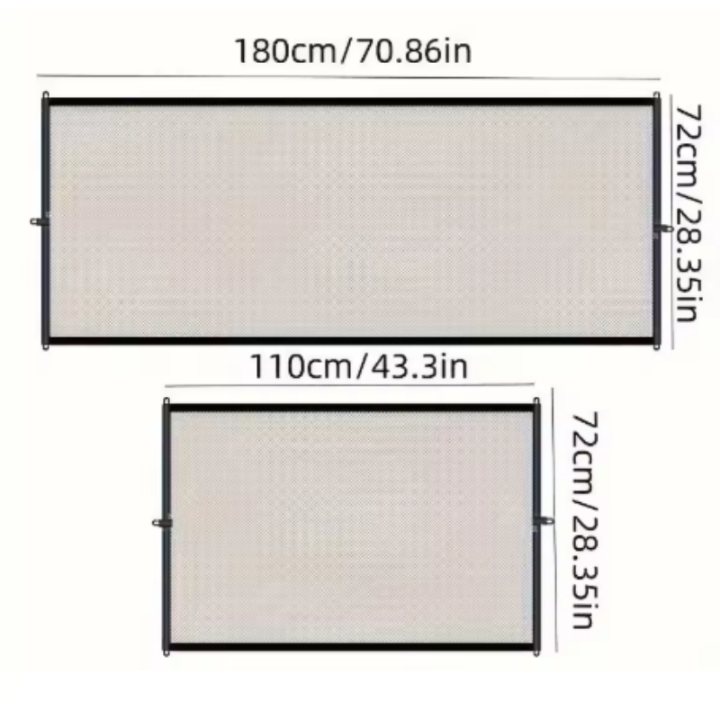 Dog Safety Mesh Gate – Foldable Pet Barrier with Hook