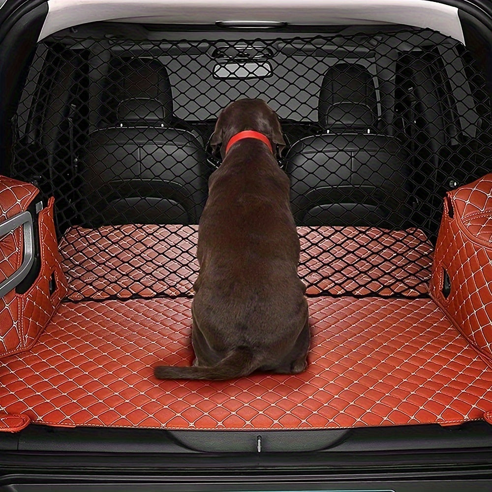 Dog Car Barrier – Sturdy Elastic Pet Safety Net for Trunk & Backseat