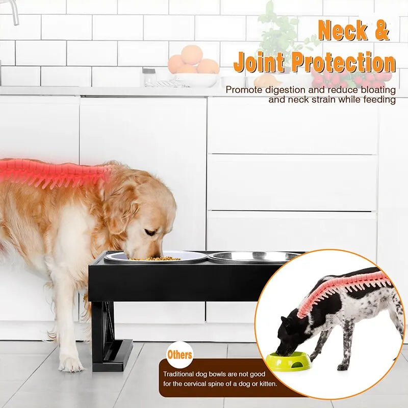 Elevated Dog Bowl Stand – Slow Feeder & Meal Mat for Pets