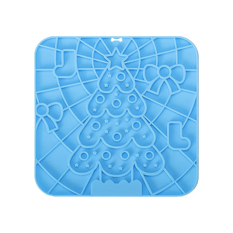 Pet Lick Silicone Mat for Dogs – Slow Feeder & Bathing Distraction Mat with Suction Base