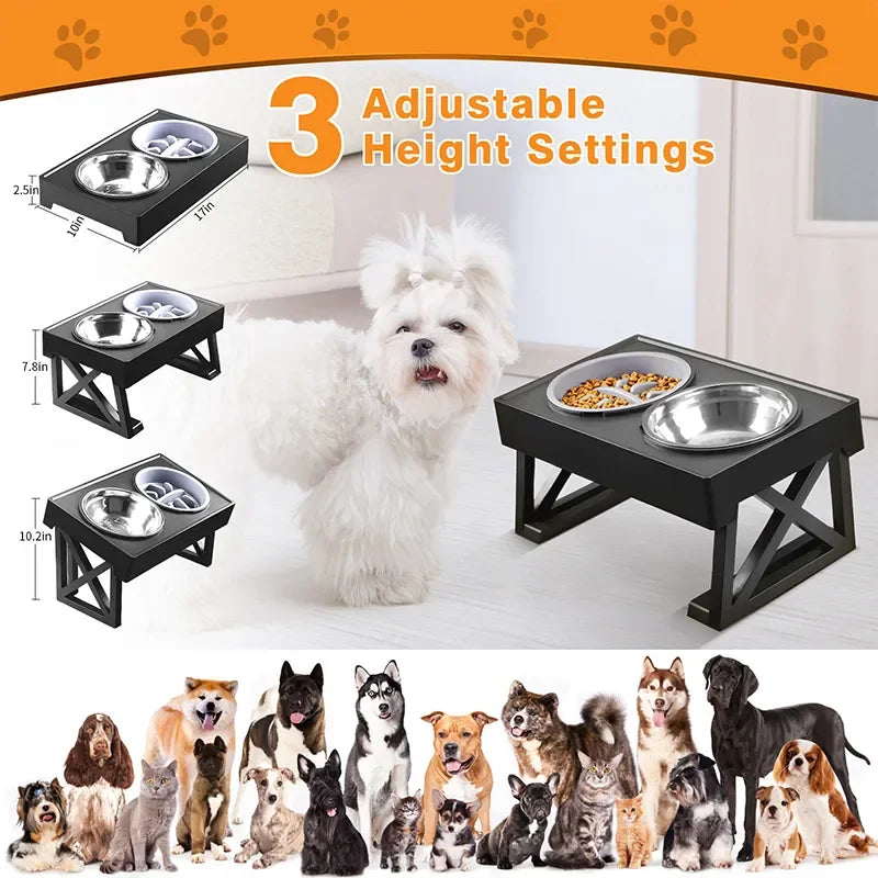 Elevated Dog Bowl Stand – Slow Feeder & Meal Mat for Pets