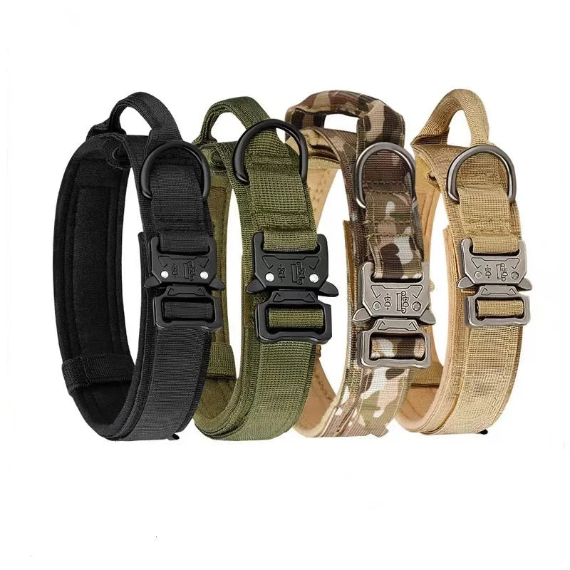 Dog Collar with Metal Buckle – Breathable Nylon Training Collar for Medium & Large Dogs