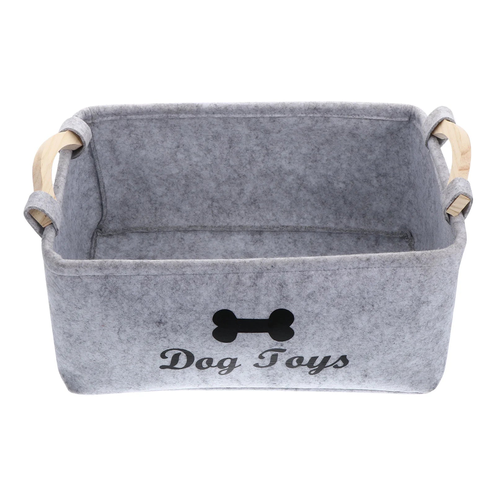 Dog Toy Storage Basket – Felt Pet Bin Organizer for Toys & Accessories