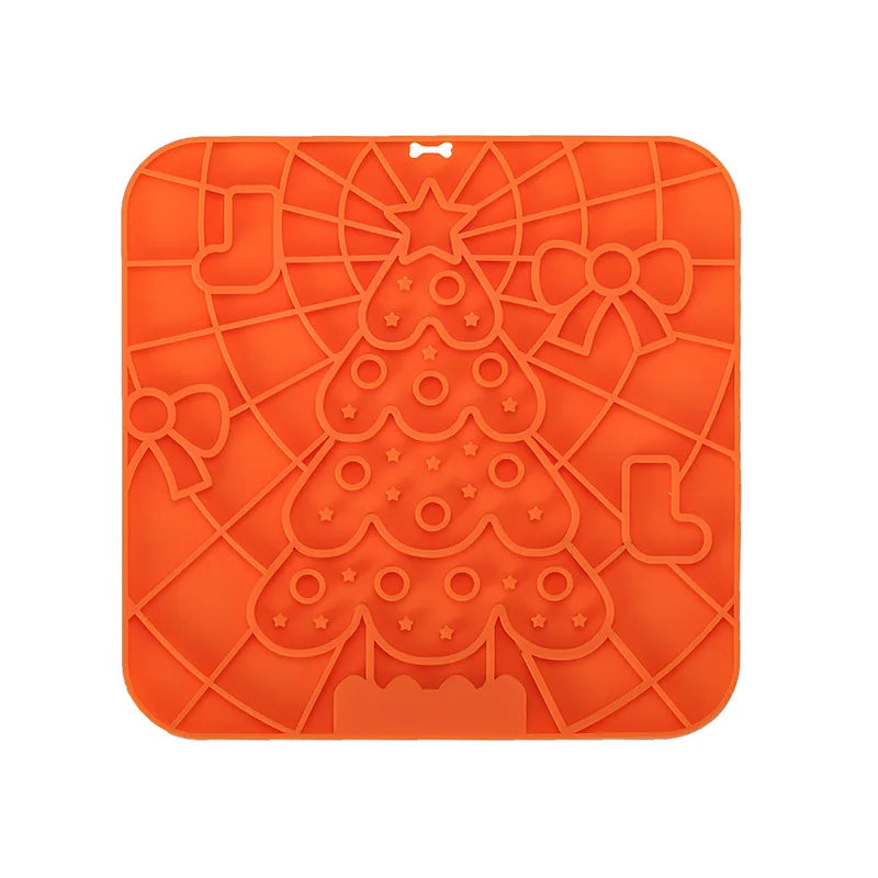 Pet Lick Silicone Mat for Dogs – Slow Feeder & Bathing Distraction Mat with Suction Base
