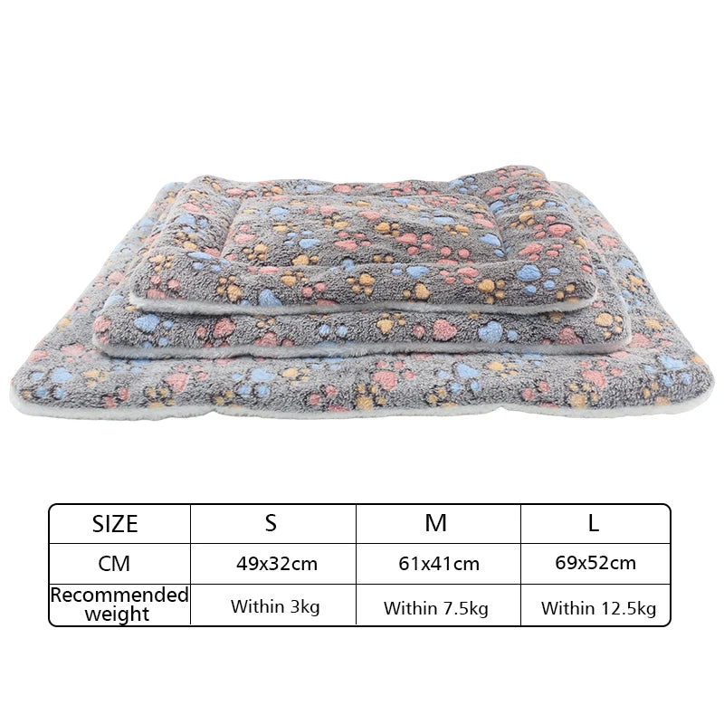 Flannel Thickened Pet Bed Mat – Soft & Warm Sleeping Mat, Winter Blanket