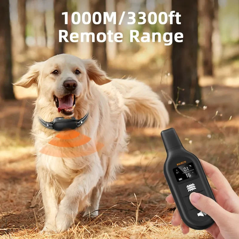 Dog Training Collar with Remote Control & Vibration - Safe Bark Stop & Shock Collar