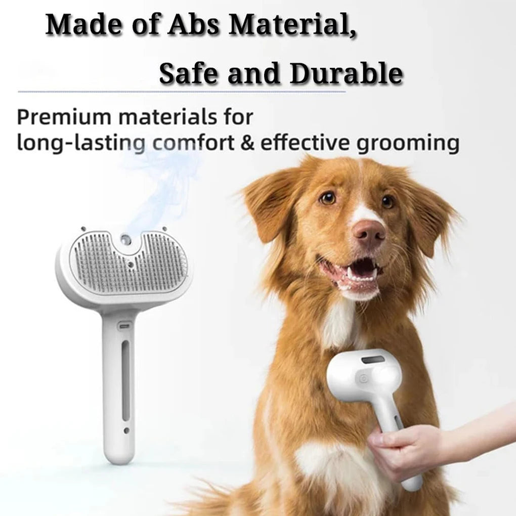 Dog Grooming Brush – Unique Luxury Steam Brush for Dogs, Steam Spray