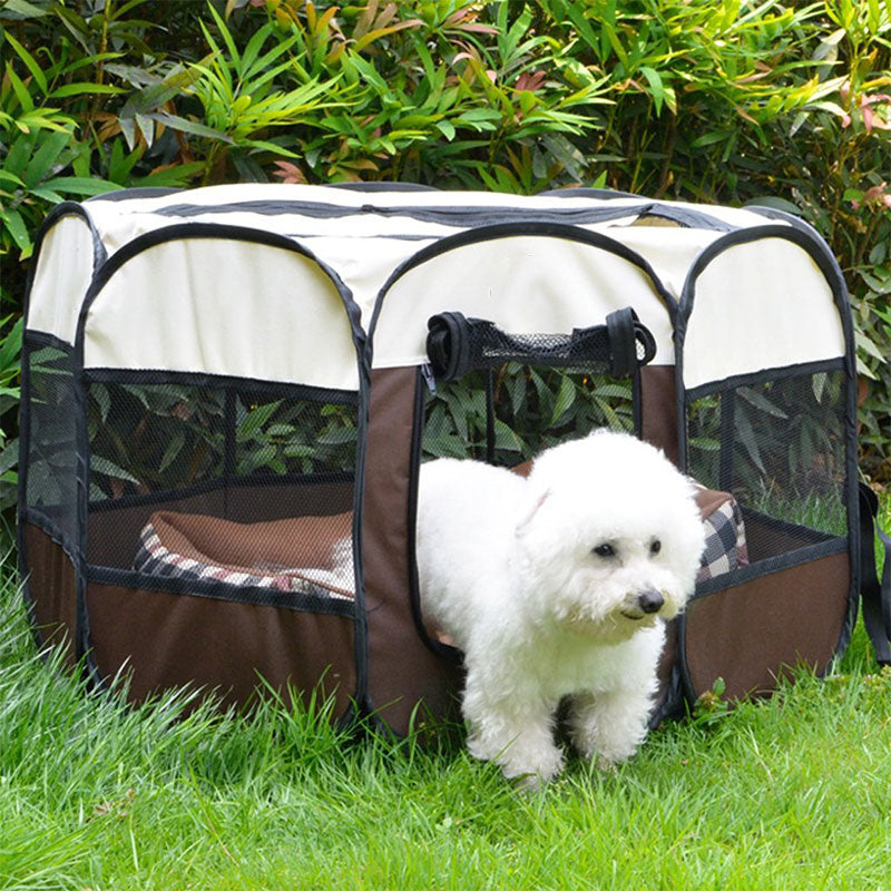Dog Tent Kennel – Octagonal Pet Playpen, Portable, Foldable
