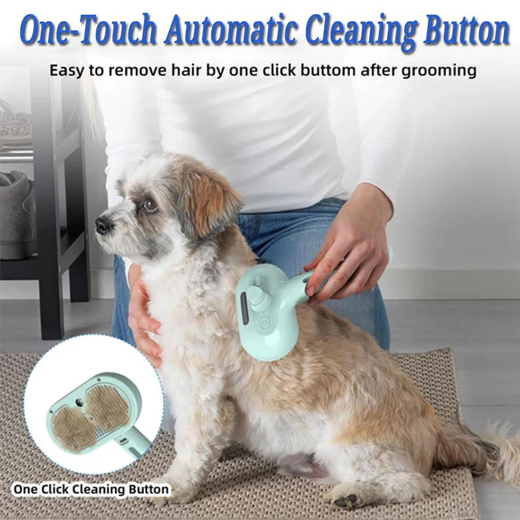 Dog Grooming Brush – Unique Luxury Steam Brush for Dogs, Steam Spray
