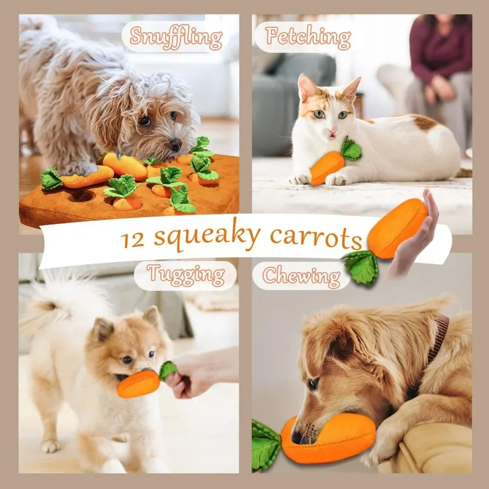 Carrot Snuffle Mat for Pets – Engaging Puzzle Toy for Small, Medium & Large Dogs