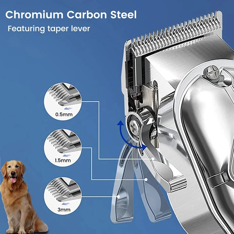 Dog Clipper – Rechargeable Pet Grooming Trimmer, Professional All-Metal