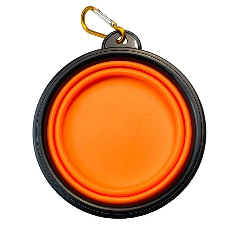 Dog Collapsible Silicone Bowl – Portable Travel Feeder, 350mL