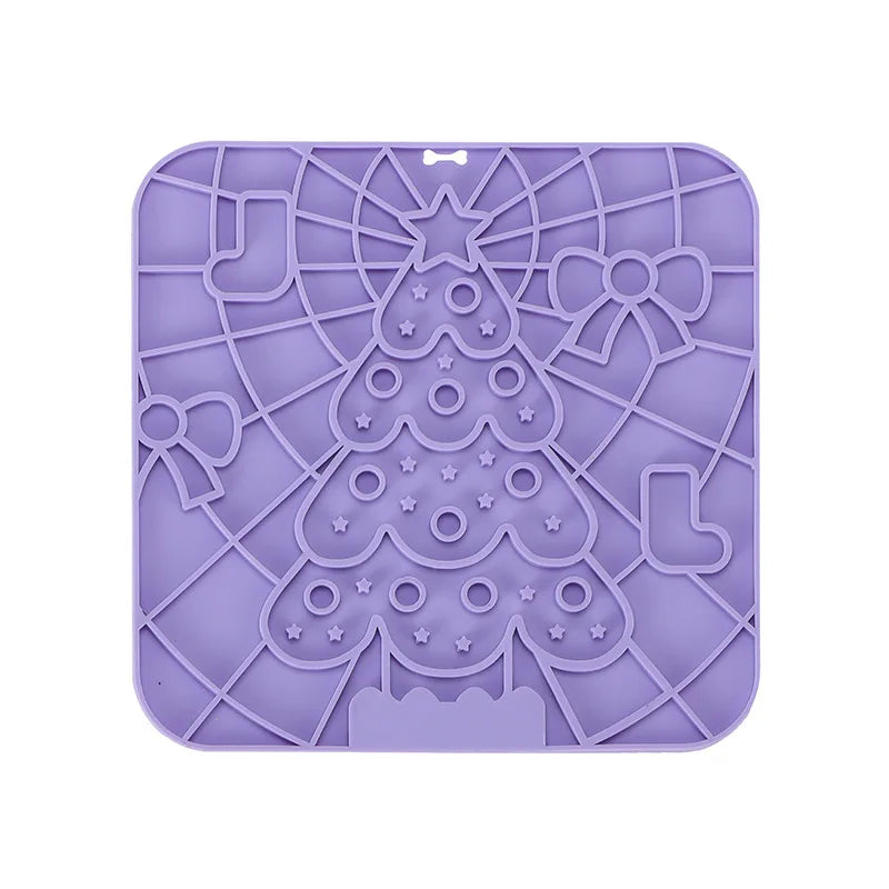 Pet Lick Silicone Mat for Dogs – Slow Feeder & Bathing Distraction Mat with Suction Base
