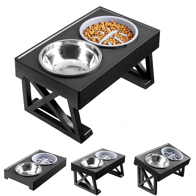 Elevated Dog Bowl Stand – Slow Feeder & Meal Mat for Pets