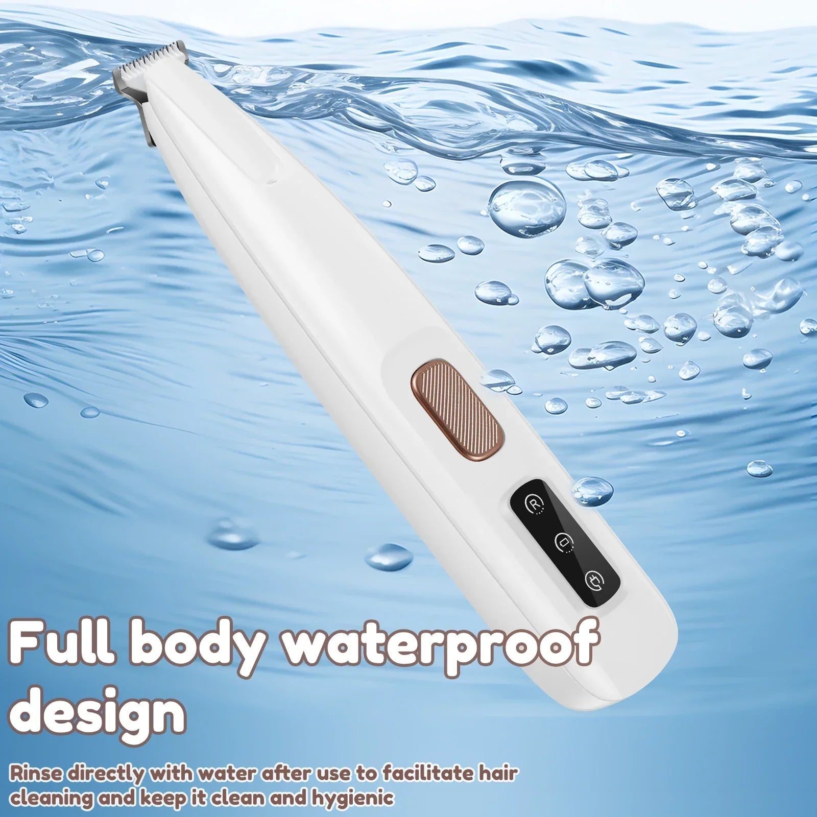Dog Paw Trimmer with LED Light & Display, Waterproof