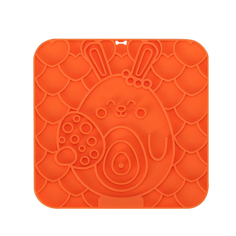 Pet Lick Silicone Mat for Dogs – Slow Feeder & Bathing Distraction Mat with Suction Base