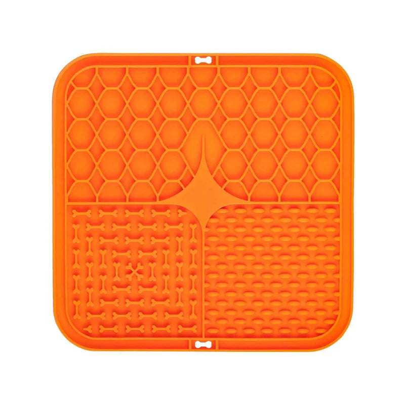 Pet Lick Silicone Mat for Dogs – Slow Feeder & Bathing Distraction Mat with Suction Base