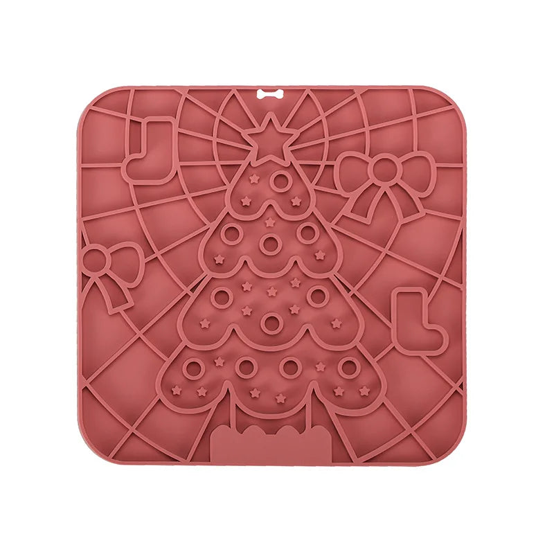 Pet Lick Silicone Mat for Dogs – Slow Feeder & Bathing Distraction Mat with Suction Base