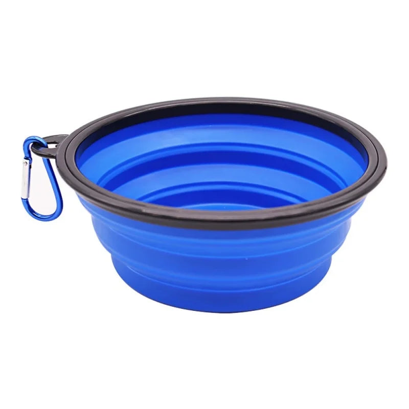 Dog Collapsible Silicone Bowl – Portable Travel Feeder, 350mL