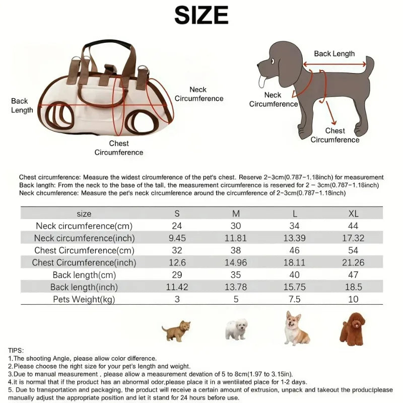 Dog Portable Crossbody Backpack – Lightweight One-Shoulder Pet Carrier for Travel