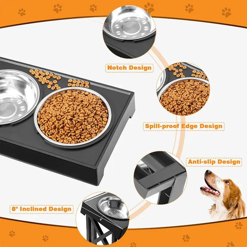 Elevated Dog Bowl Stand – Slow Feeder & Meal Mat for Pets