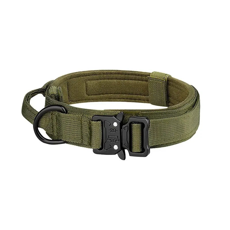 Dog Collar with Metal Buckle – Breathable Nylon Training Collar for Medium & Large Dogs