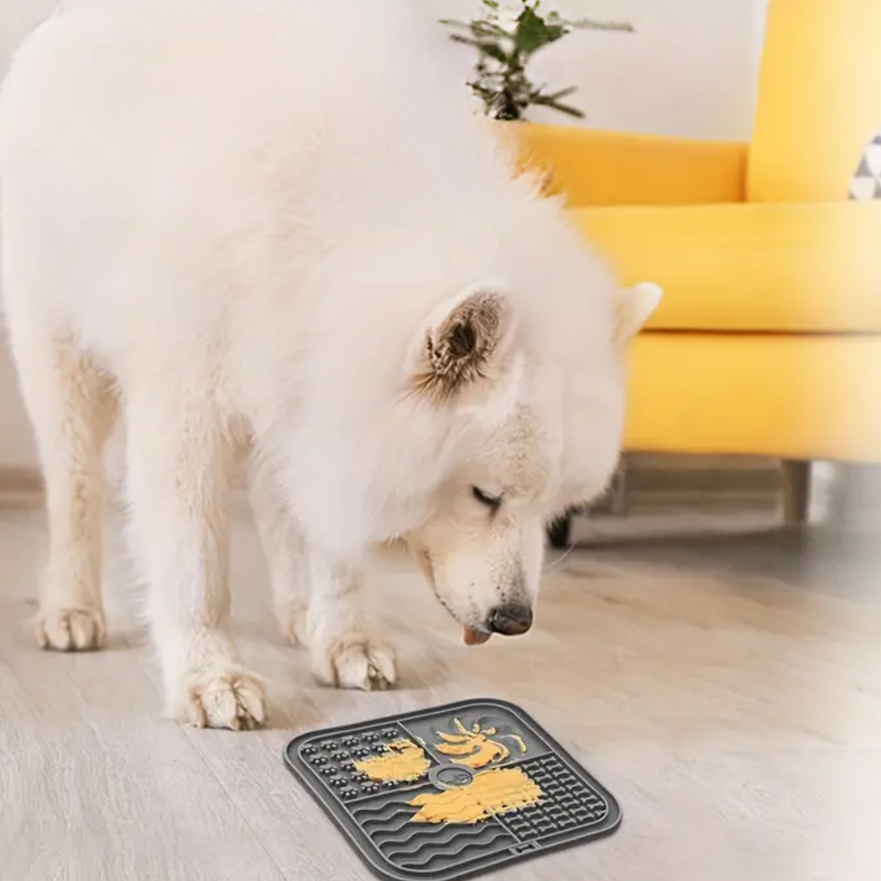 Pet Lick Silicone Mat for Dogs – Slow Feeder & Bathing Distraction Mat with Suction Base