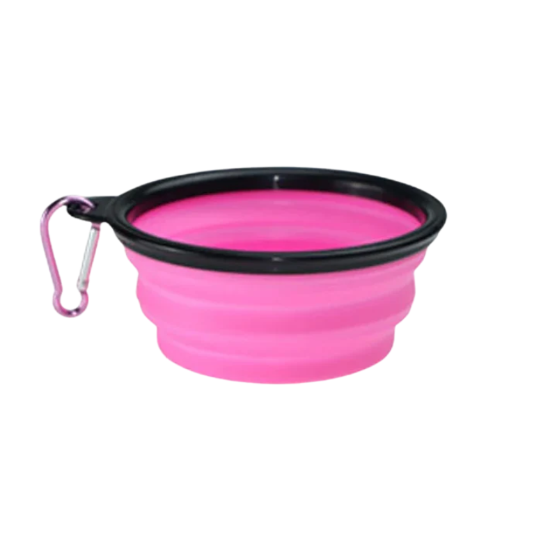 Dog Collapsible Silicone Bowl – Portable Travel Feeder, 350mL