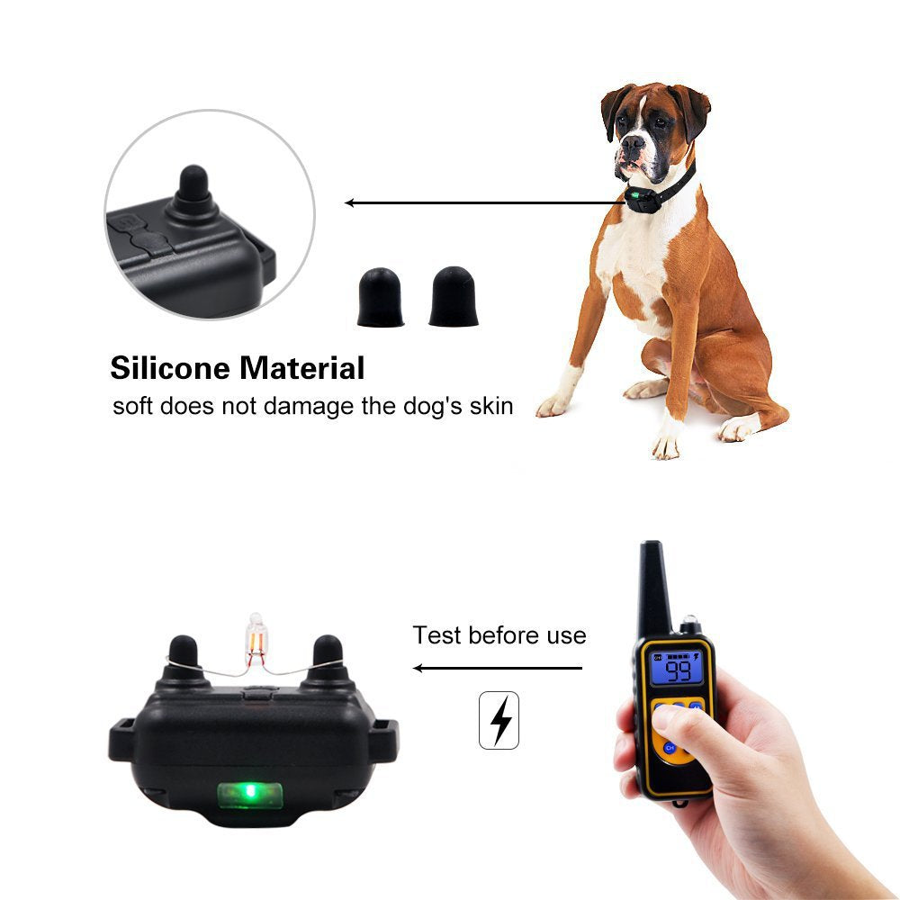 Dog Training Collar with 99 Levels, Beep, Vibration & Shock Modes, LCD Display