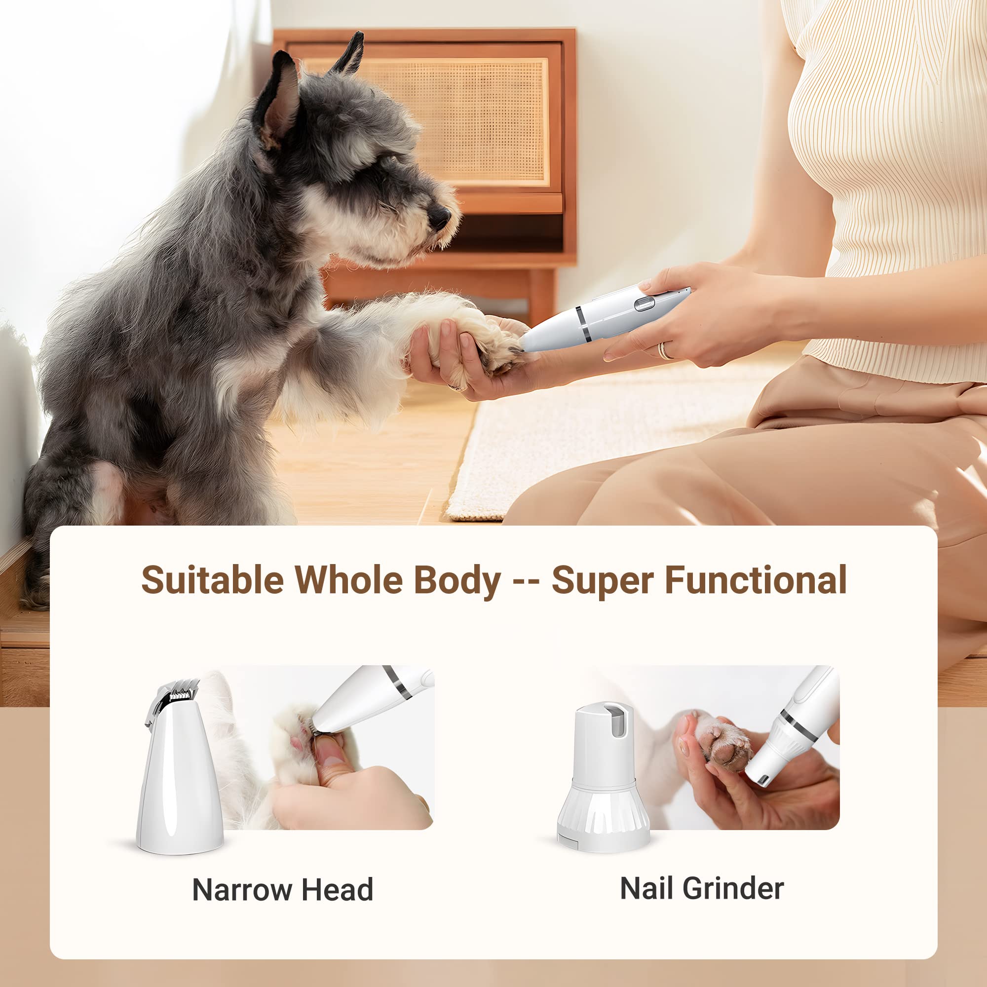 Pet Grooming Kit – Low Noise Rechargeable Dog Hair Clipper