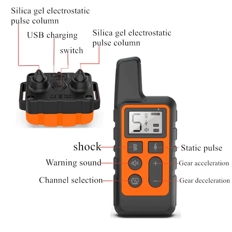 Dog Training Collar – Waterproof, Rechargeable, Remote Control, Shock & Vibration