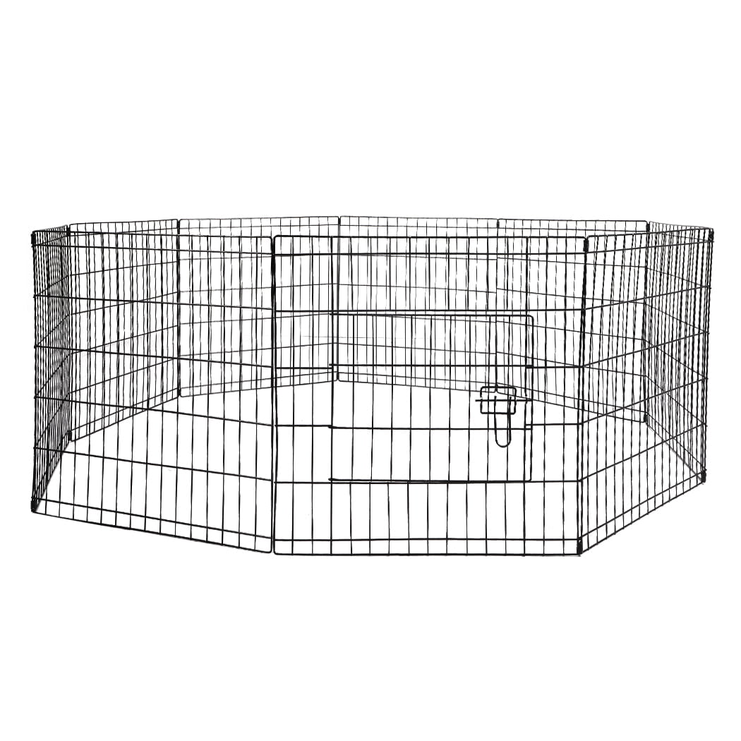 Dog Playpen Fence Cage – 8-Panel Foldable Metal