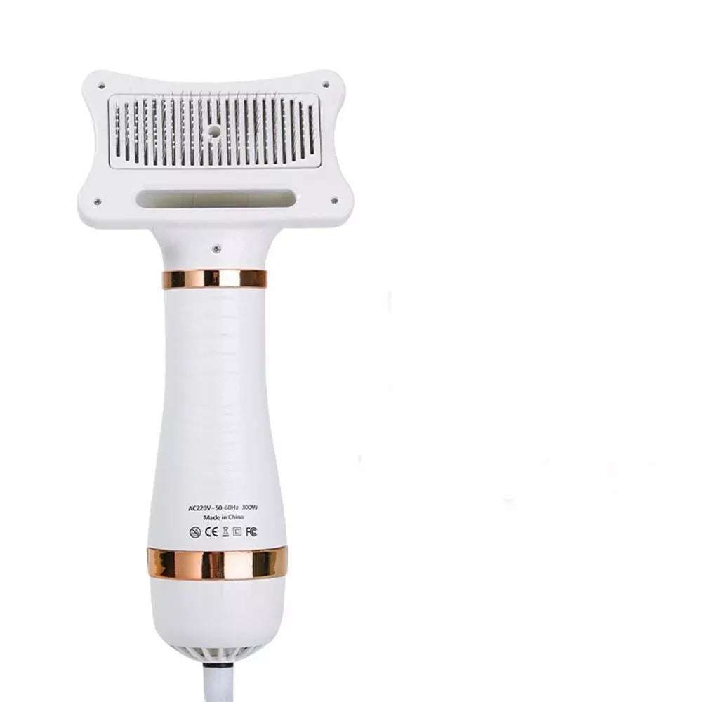 Pet Hair Dryer 2-in-1 & Slicker Brush – Professional Grooming Tool for Cats & Dogs