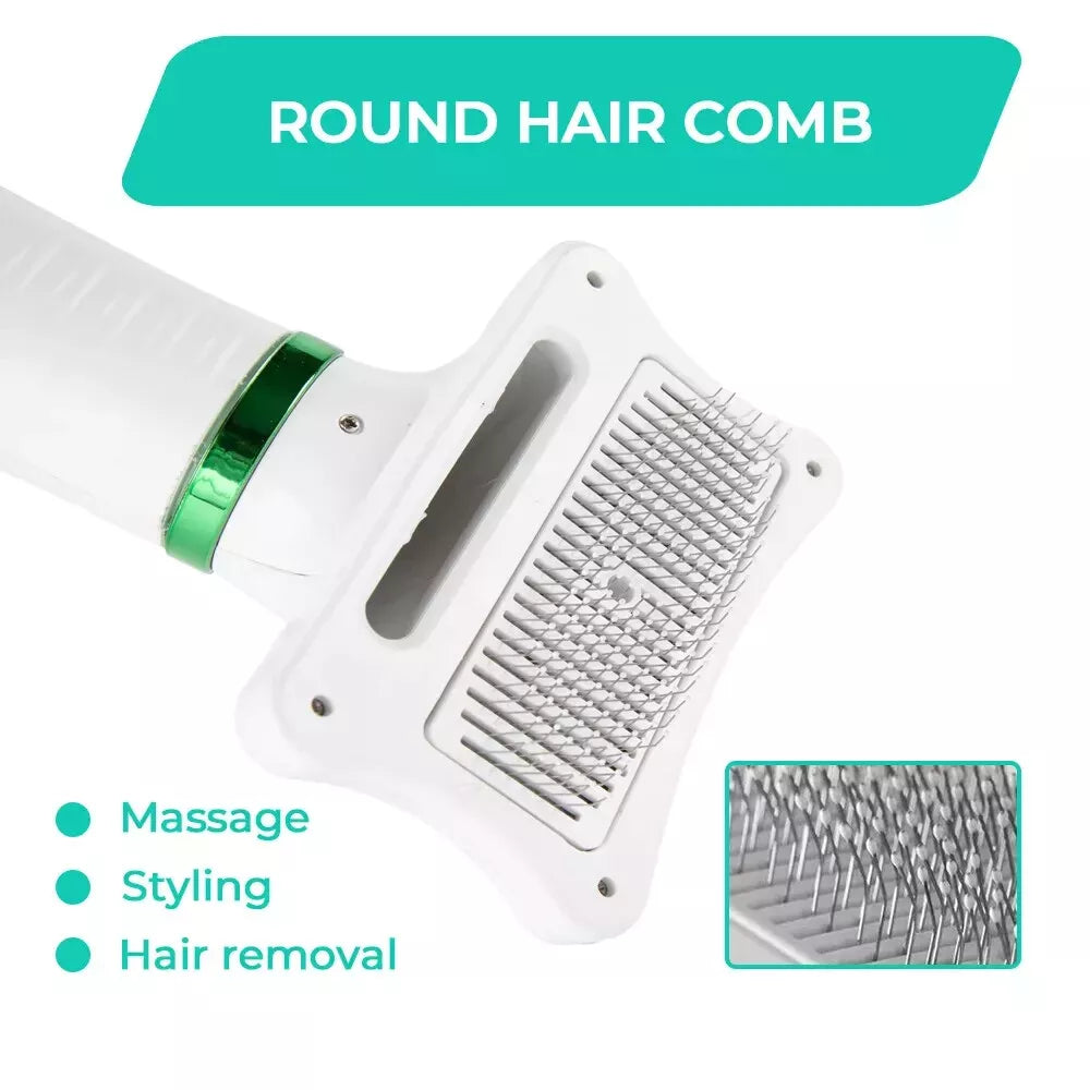 Pet Hair Dryer 2-in-1 & Slicker Brush – Professional Grooming Tool for Cats & Dogs