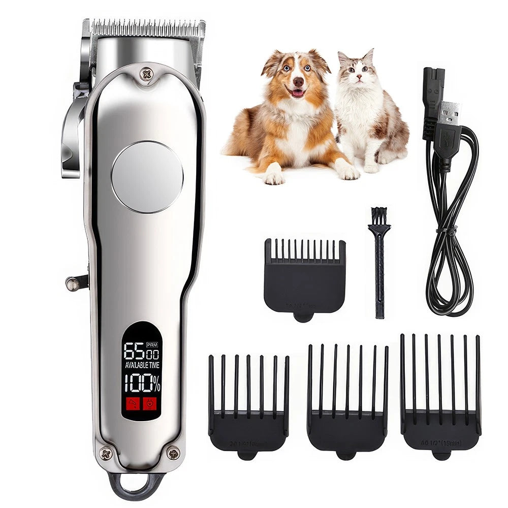 Dog Clipper – Rechargeable Pet Grooming Trimmer, Professional All-Metal