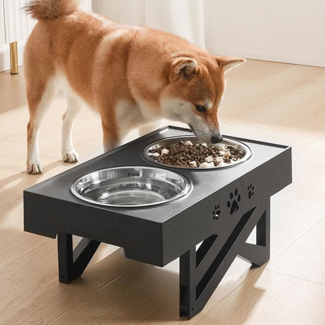 Elevated Dog Bowl Stand – Slow Feeder & Meal Mat for Pets