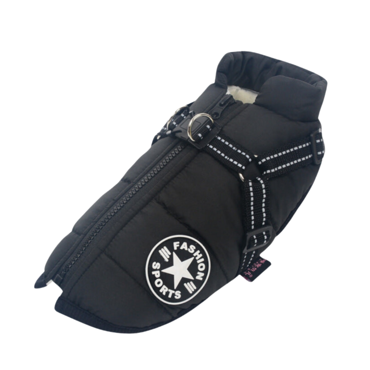 Cozy Winter Dog Jacket – Fleece, Waterproof, Harness-Ready for Small Breeds