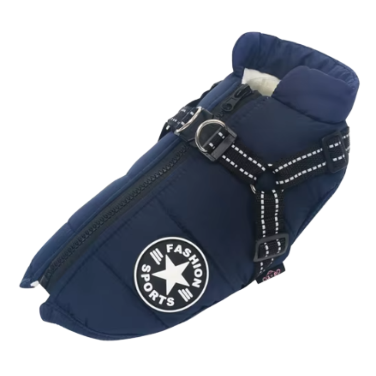 Cozy Winter Dog Jacket – Fleece, Waterproof, Harness-Ready for Small Breeds