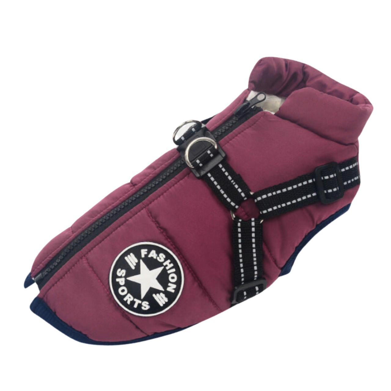 Cozy Winter Dog Jacket – Fleece, Waterproof, Harness-Ready for Small Breeds